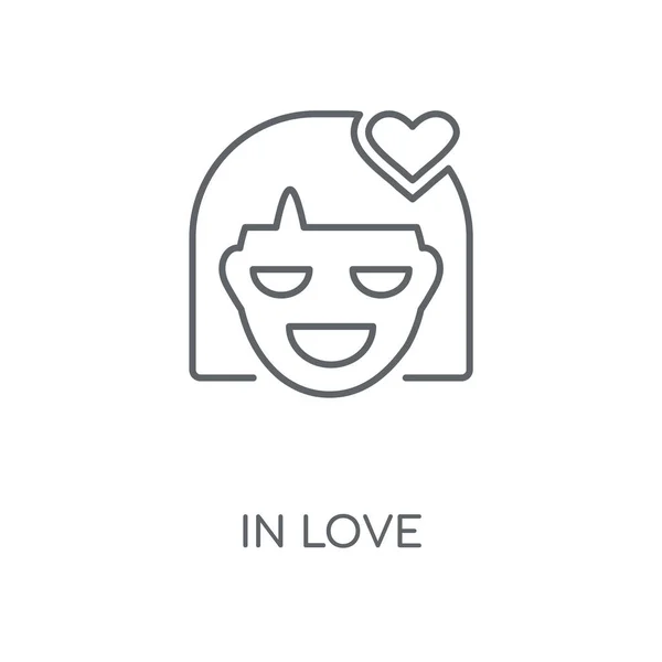 In love linear icon. In love concept stroke symbol design. Thin graphic elements vector illustration, outline pattern on a white background, eps 10.