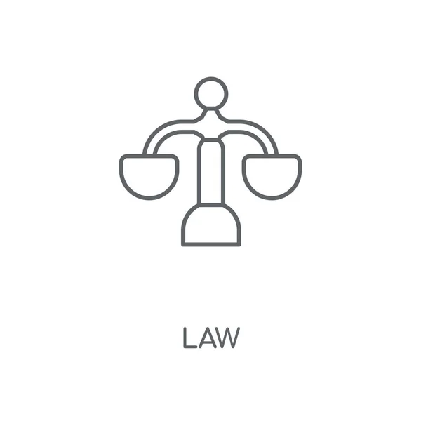 Юридична Лінійна Ікона Концепція Закону Розробка Символів Штрихування Тонкі Графічні — стоковий вектор