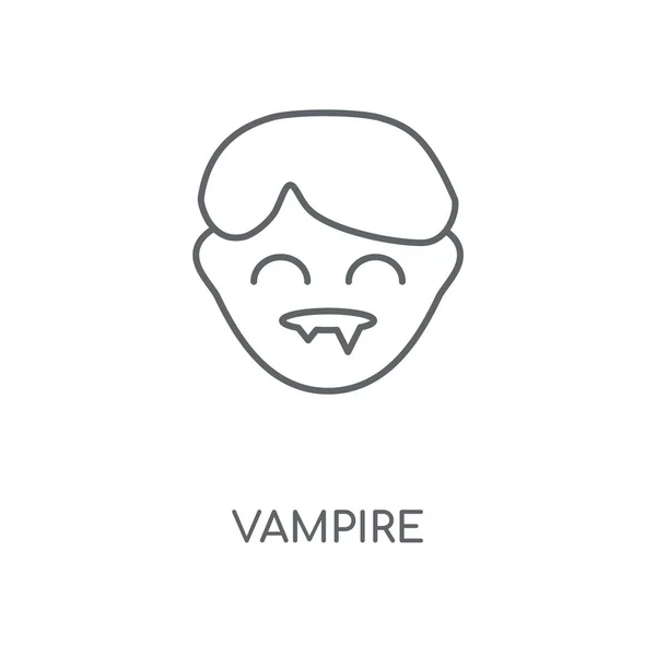 Линейная Икона Вампира Вампир Концепт Штрих Дизайн Символов Тонкие Графические — стоковый вектор