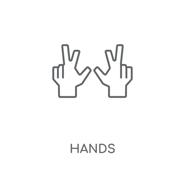Руки Лінійної Піктограми Дизайн Символів Штрихування Рук Тонкі Графічні Елементи — стоковий вектор