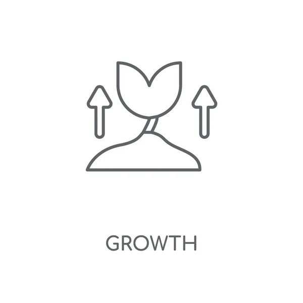 Wachstum Linearen Symbol Wachstumskonzept Und Symboldesign Dünne Grafische Elemente Vektorillustration — Stockvektor