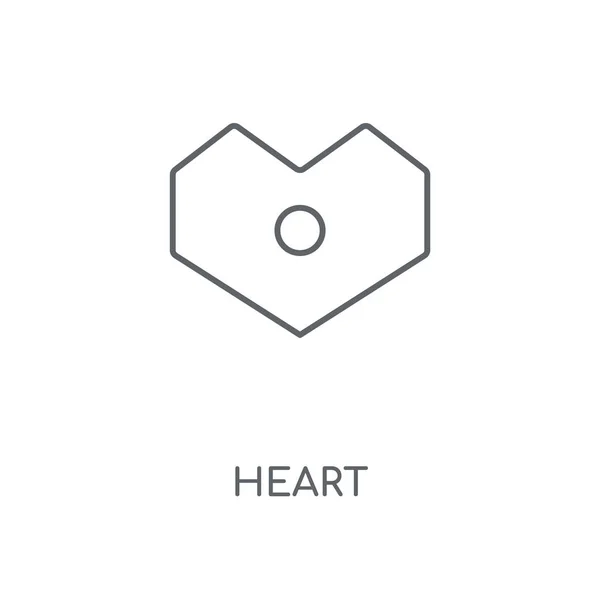 Liniowy Ikona Serca Serce Koncepcja Symbol Obrysu Cienkich Elementów Graficznych — Wektor stockowy
