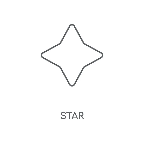 Sternliniensymbol Stern Konzept Strich Symbol Design Dünne Grafische Elemente Vektorillustration — Stockvektor