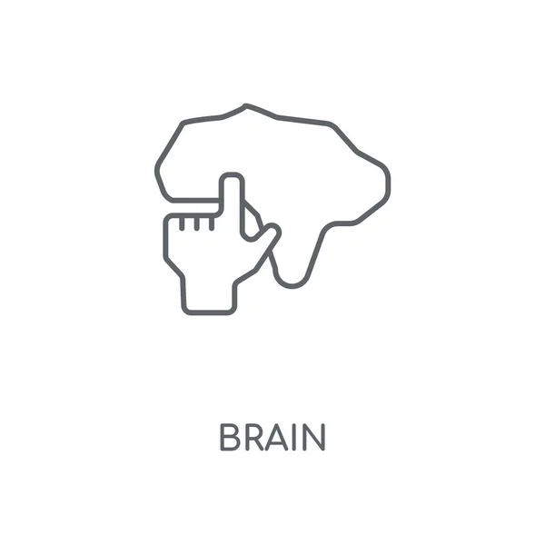 Icône Linéaire Cerveau Concept Cerveau Avc Symbole Conception Illustration Vectorielle — Image vectorielle