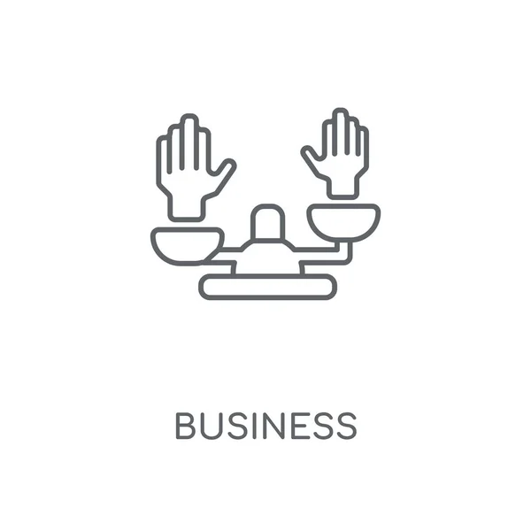 Ícone Linear Negócios Design Símbolo Curso Conceito Negócios Elementos Gráficos — Vetor de Stock