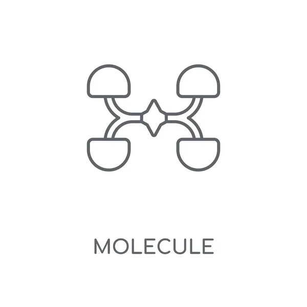分子線形アイコン 分子概念ストローク シンボル デザイン 薄いグラフィック要素ベクトル イラスト 白い背景 Eps の概要パターン — ストックベクタ