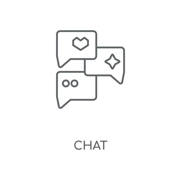 Icono Lineal Chat Diseño Símbolo Trazo Concepto Chat Elementos Gráficos — Archivo Imágenes Vectoriales