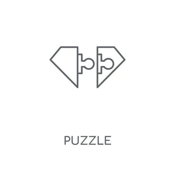 Ícone Linear Puzzle Puzzle Conceito Design Símbolo Acidente Vascular Cerebral — Vetor de Stock