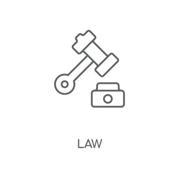 Icona Lineare Della Legge Concetto Legge Disegno Simbolo Ictus Illustrazione — Vettoriale Stock
