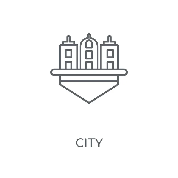 City Linear Icon City Concept Stroke Symbol Design Thin Graphic — Stock Vector