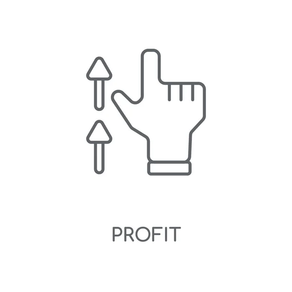 Profit Lineáris Ikonra Profit Koncepcióterv Stroke Szimbólum Vékony Grafikai Elemek — Stock Vector