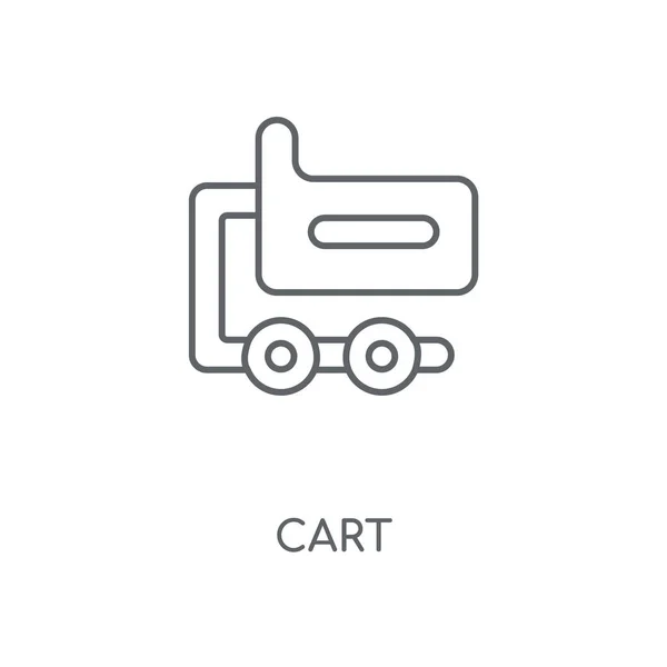 Cart Linjär Ikonen Shoppingvagn Konceptdesign Stroke Symbol Tunn Grafiska Element — Stock vektor