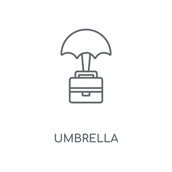 Paraplu Lineaire Pictogram Paraplu Beroerte Symbool Conceptontwerp Dunne Grafische Elementen — Stockvector
