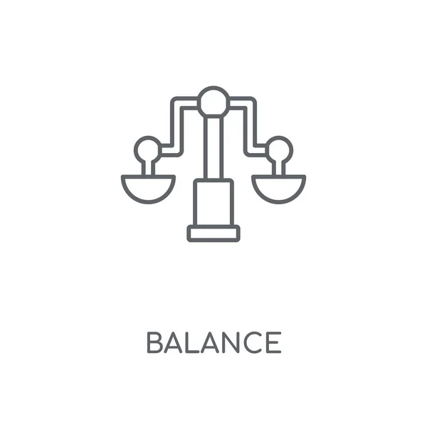 Icono Lineal Equilibrio Diseño Símbolo Carrera Concepto Equilibrio Elementos Gráficos — Archivo Imágenes Vectoriales