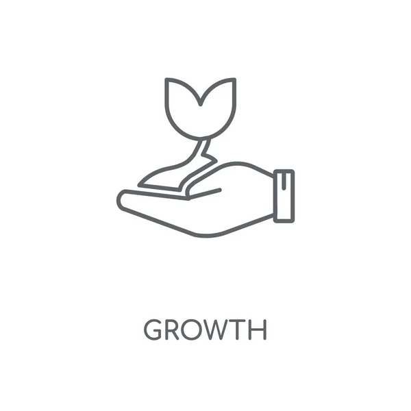 Wachstum Linearen Symbol Wachstumskonzept Und Symboldesign Dünne Grafische Elemente Vektorillustration — Stockvektor