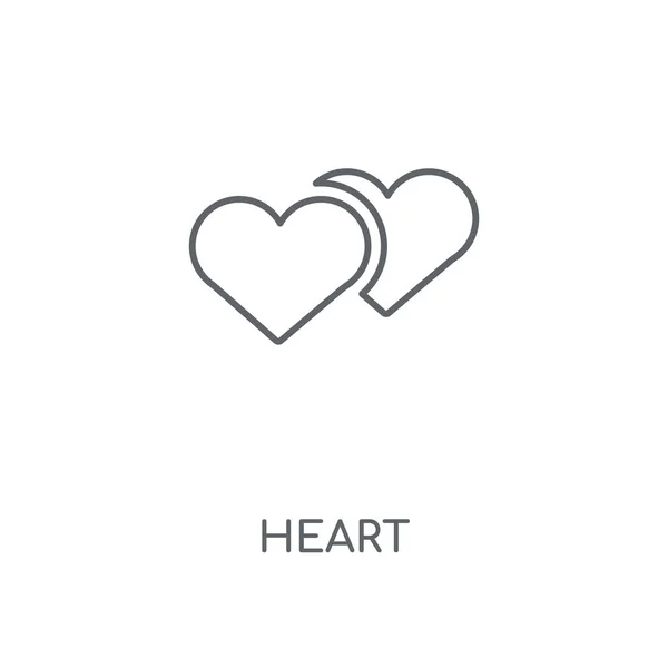 Линейная Икона Сердца Концепция Сердечного Удара Тонкие Графические Элементы Векторная — стоковый вектор
