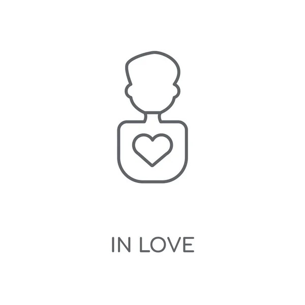 Любові Лінійної Ікони Коханні Концептуальний Дизайн Символів Штриху Тонкі Графічні — стоковий вектор