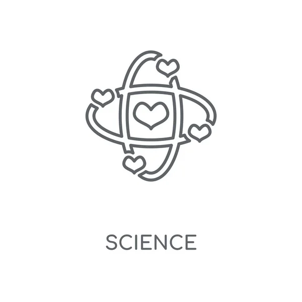 Ícone Linear Ciência Design Símbolo Curso Conceito Ciência Elementos Gráficos —  Vetores de Stock