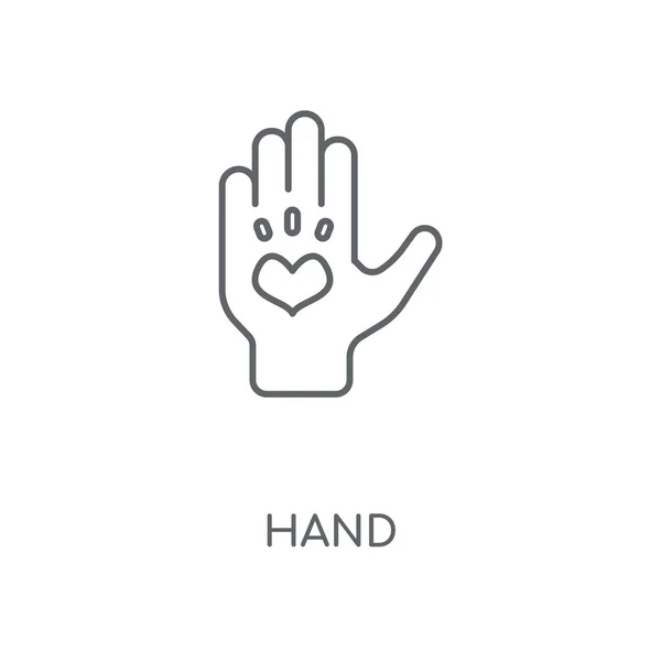 Linjär Handikon Hand Konceptdesign Stroke Symbol Tunn Grafiska Element Vektor — Stock vektor