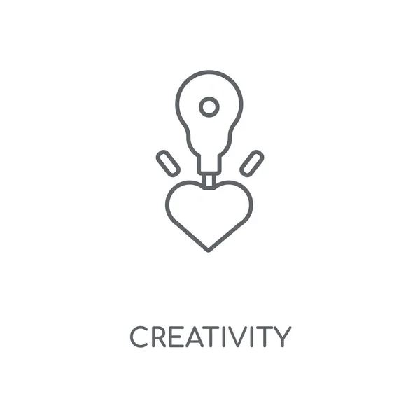 Ícone Linear Criatividade Criatividade Conceito Traço Símbolo Design Elementos Gráficos —  Vetores de Stock