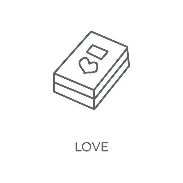 Ícone Linear Amor Design Símbolo Curso Conceito Amor Elementos Gráficos — Vetor de Stock