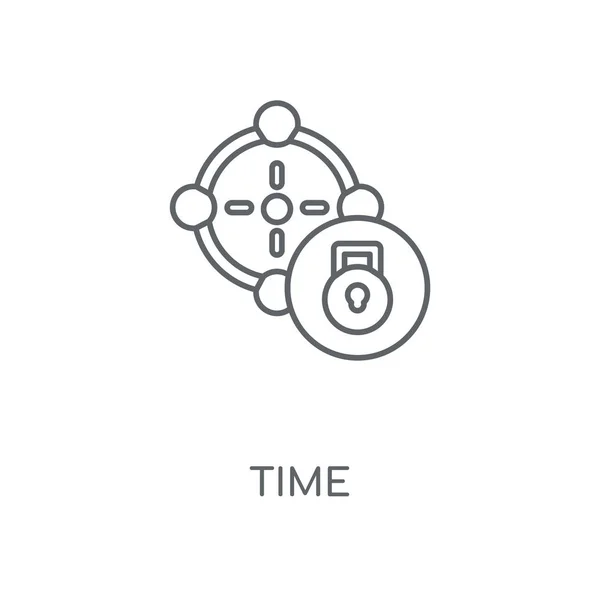 Icono Lineal Tiempo Diseño Símbolo Carrera Concepto Tiempo Elementos Gráficos — Archivo Imágenes Vectoriales