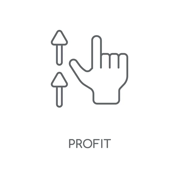 Ícone Linear Lucro Projeto Símbolo Curso Conceito Lucro Elementos Gráficos — Vetor de Stock