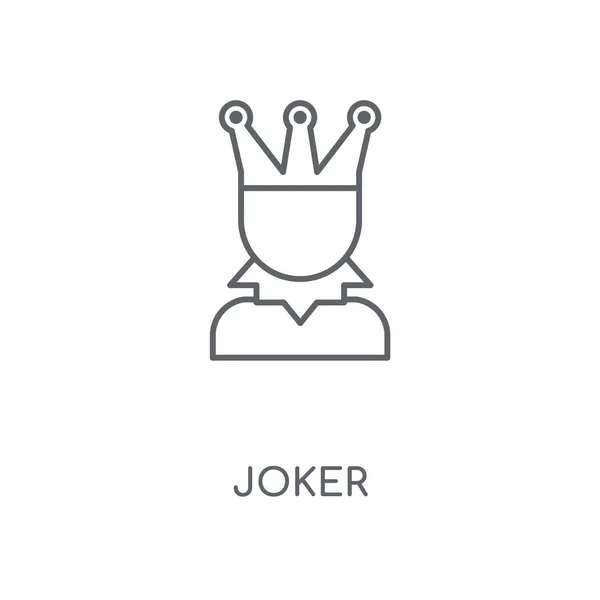 Joker Symbol Joker Konzept Strich Symbol Design Dünne Grafische Elemente — Stockvektor