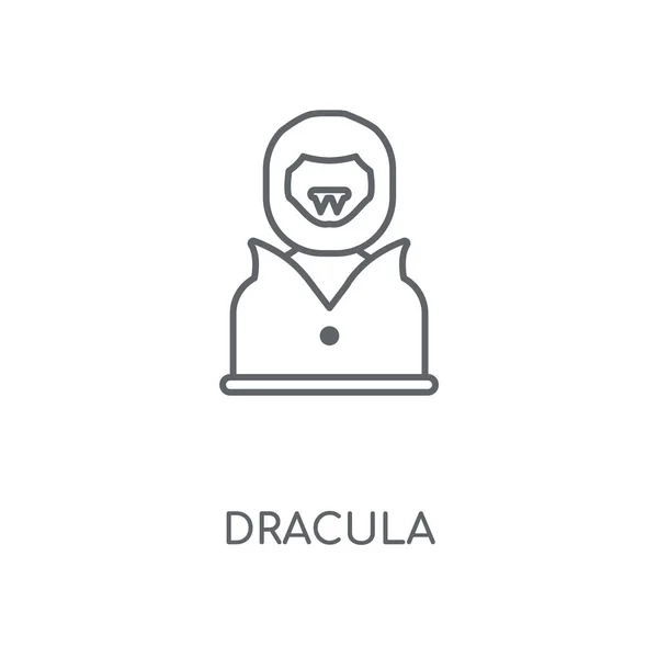 Dracula Linjär Ikonen Dracula Konceptdesign Stroke Symbol Tunn Grafiska Element — Stock vektor