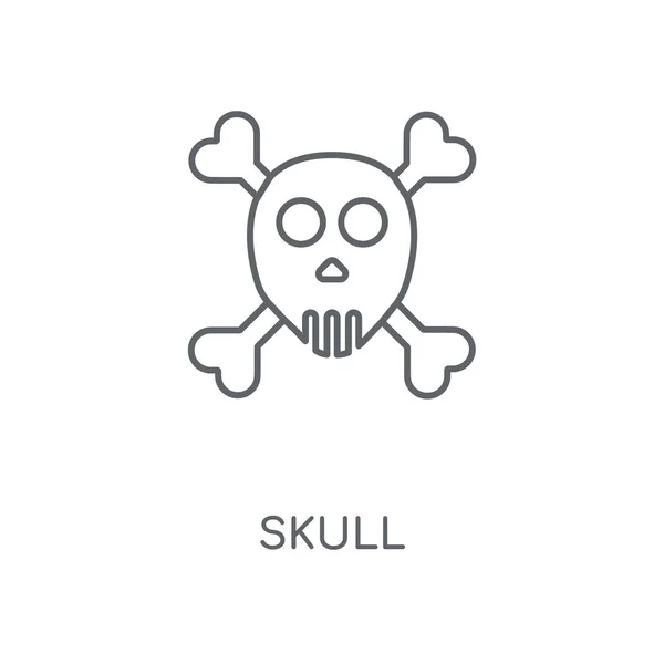 Skull Linear Icon Skull Concept Stroke Symbol Design Thin Graphic — Stock Vector