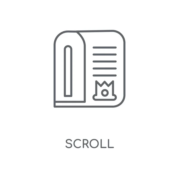 Scrollen Lineares Symbol Scroll Concept Strich Symbol Design Dünne Grafische — Stockvektor