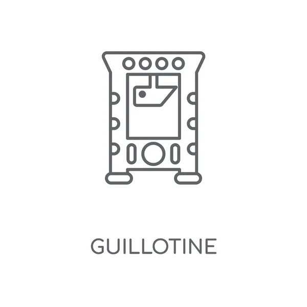 Guillotine Lineares Symbol Guillotine Konzept Strich Symboldesign Dünne Grafische Elemente — Stockvektor