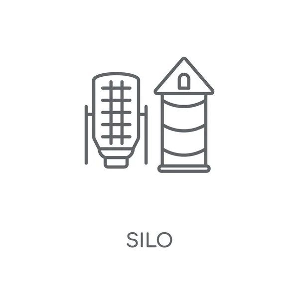 Silo Linjär Ikonen Silo Konceptdesign Stroke Symbol Tunn Grafiska Element — Stock vektor
