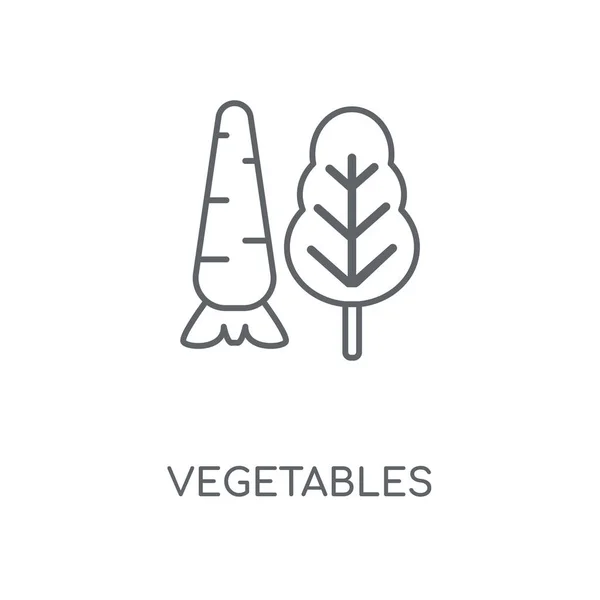 Линейная Иконка Овощей Овощи Концепция Мазка Символа Дизайн Тонкие Графические — стоковый вектор