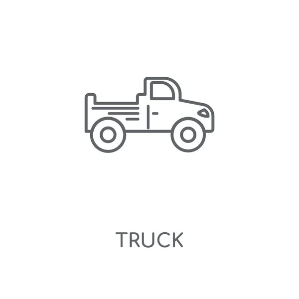 Φορτηγό Γραμμική Εικονίδιο Φορτηγό Έννοια Stroke Design Σύμβολο Λεπτή Στοιχεία — Διανυσματικό Αρχείο