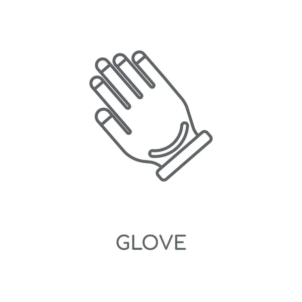 Glove Linear Icon Glove Concept Stroke Symbol Design Thin Graphic — Stock Vector