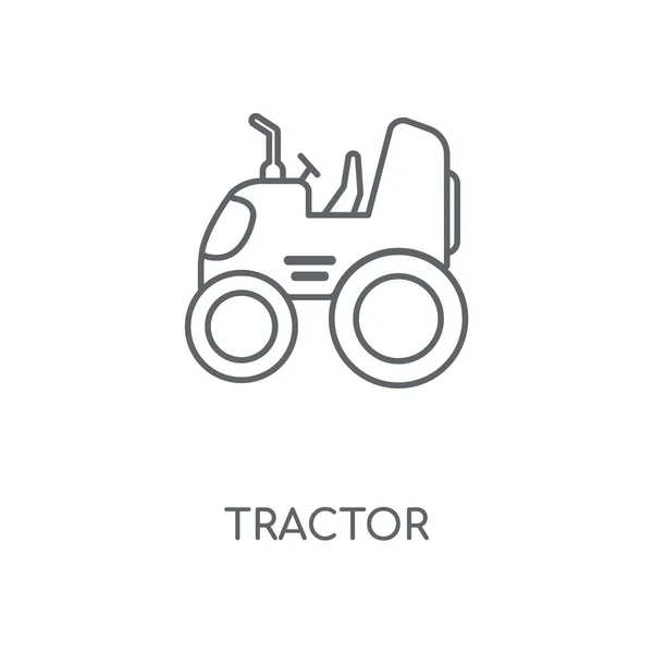 Icono Lineal Del Tractor Diseño Símbolo Carrera Concepto Tractor Elementos — Vector de stock