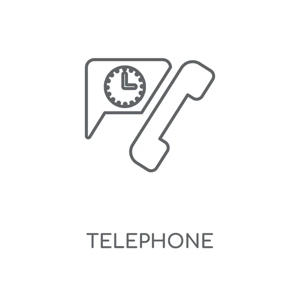 Liniowy Ikonę Telefonu Telefon Koncepcja Symbol Obrysu Cienkich Elementów Graficznych — Wektor stockowy