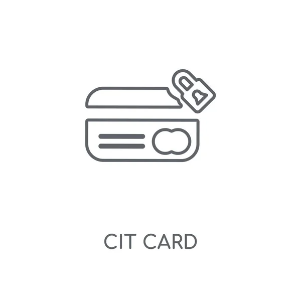Kreditkarte Lineares Symbol Kreditkartenkonzept Mit Symboldesign Dünne Grafische Elemente Vektorillustration — Stockvektor