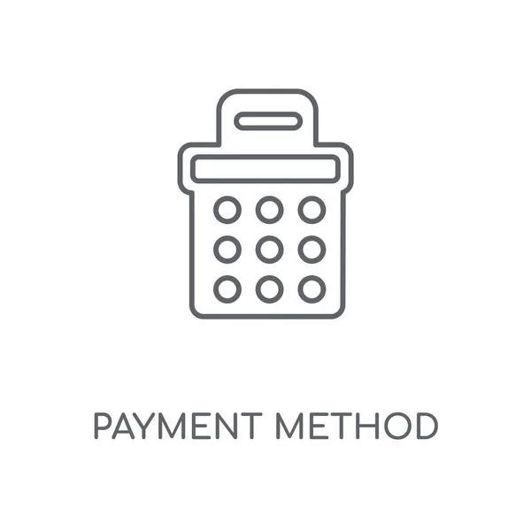 Payment Method Linear Icon Payment Method Concept Stroke Symbol Design — Stock Vector