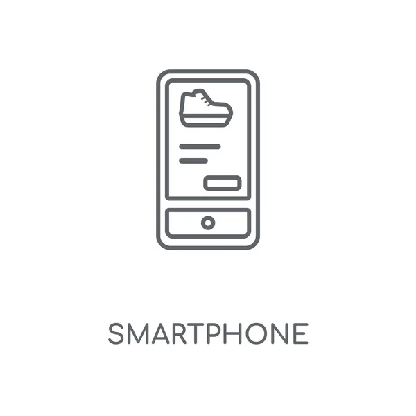 Smartphone Lineaire Pictogram Smartphone Lijn Symbool Conceptontwerp Dunne Grafische Elementen — Stockvector