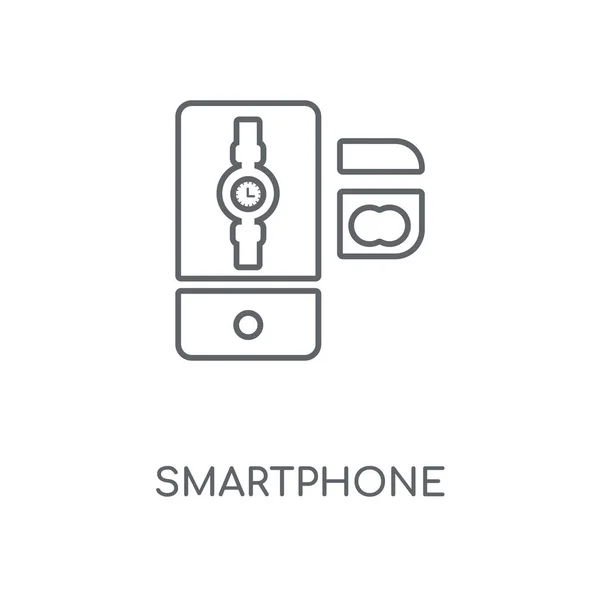 Γραμμική Εικονίδιο Smartphone Έννοια Του Smartphone Εγκεφαλικό Επεισόδιο Σύμβολο Σχεδιασμού — Διανυσματικό Αρχείο