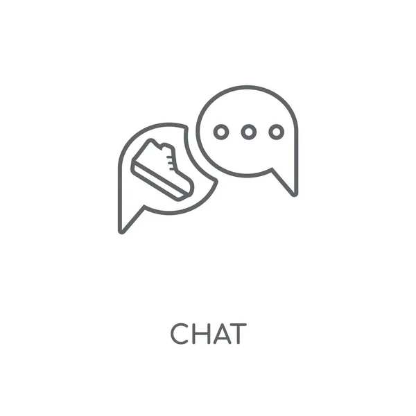 Линейный Значок Чата Концепт Chat Дизайн Штриха Символа Тонкие Графические — стоковый вектор