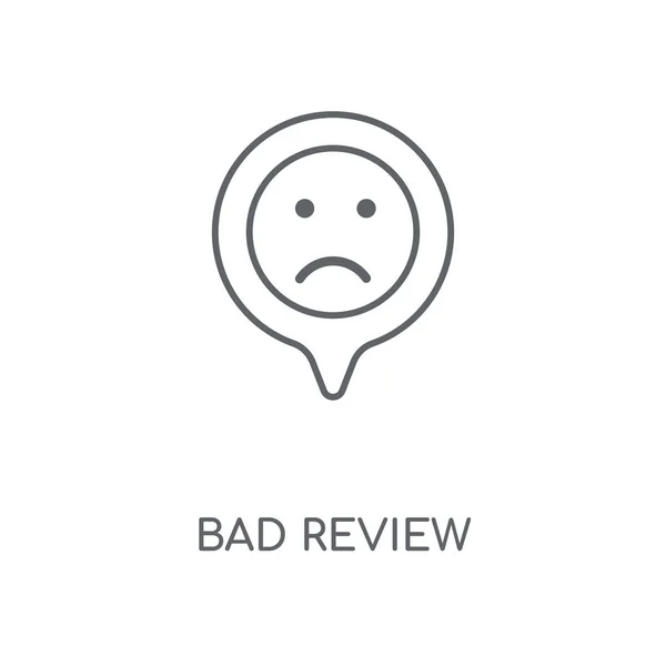Bad Review Linear Icon Bad Review Concept Stroke Symbol Design — Stock Vector
