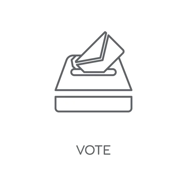 Głosowanie Ikona Liniowej Głosowania Koncepcja Symbol Obrysu Cienkich Elementów Graficznych — Wektor stockowy