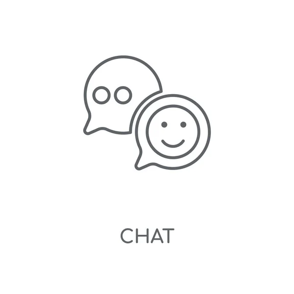Icona Lineare Chat Design Del Simbolo Del Tratto Del Concetto — Vettoriale Stock