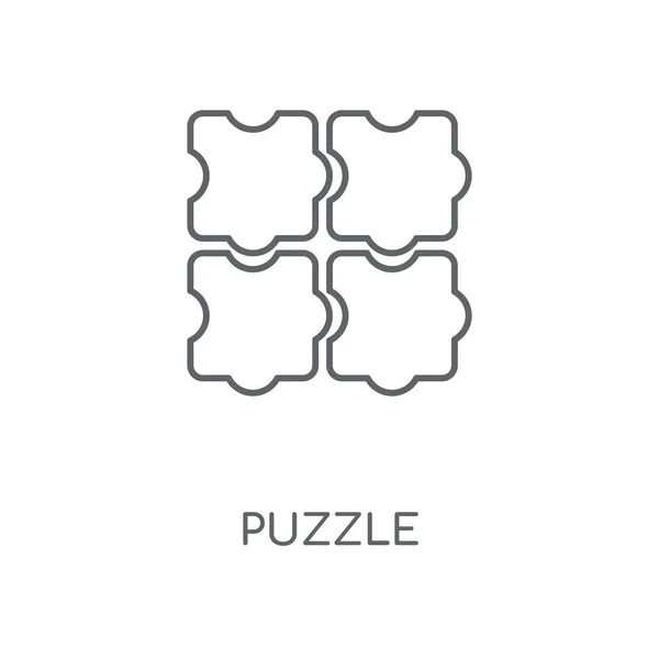 Ícone Linear Puzzle Puzzle Conceito Design Símbolo Acidente Vascular Cerebral —  Vetores de Stock