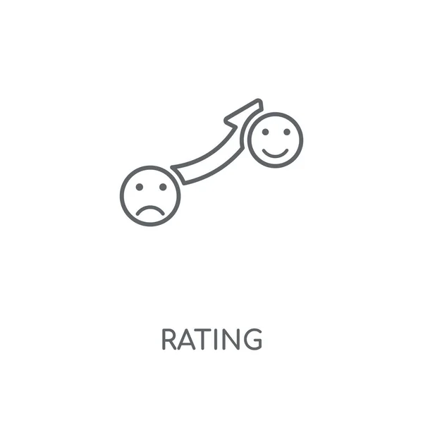 Rating linear icon. Rating concept stroke symbol design. Thin graphic elements vector illustration, outline pattern on a white background, eps 10.