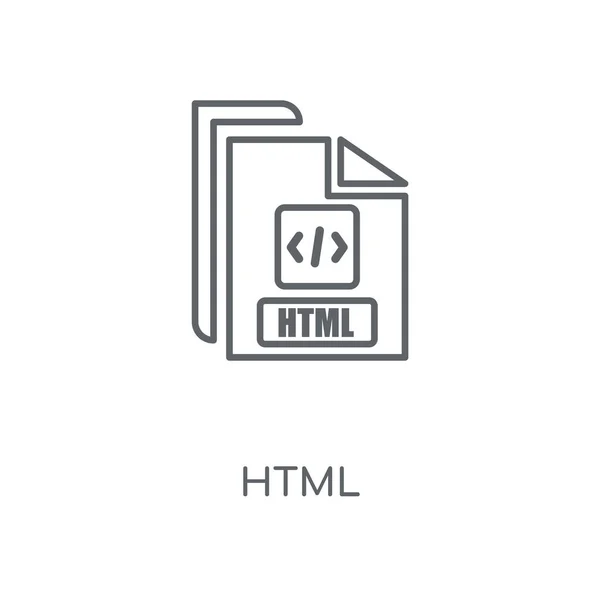 Html Lineært Ikon Html Koncept Slagtilfælde Symbol Design Tynde Grafiske – Stock-vektor