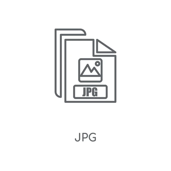 Icona Lineare Jpg Jpg Concetto Corsa Simbolo Design Illustrazione Vettoriale — Vettoriale Stock